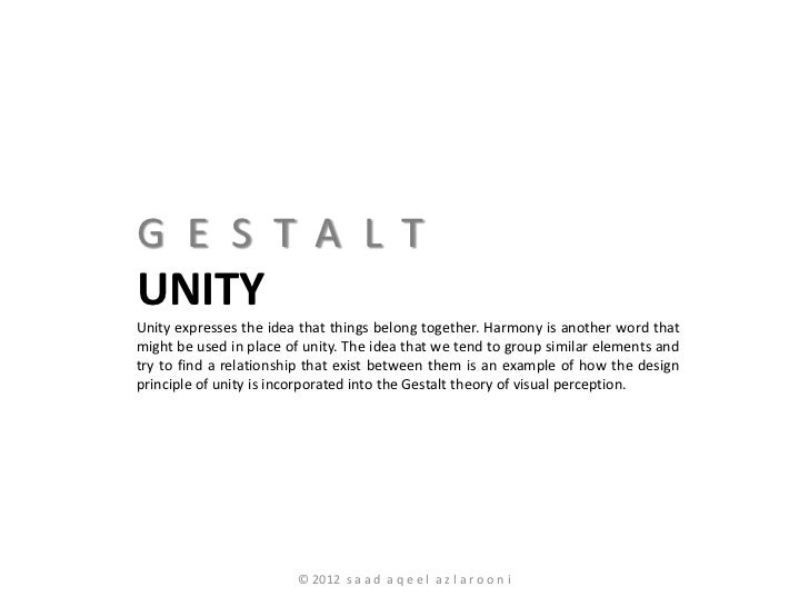 The Law of Unity